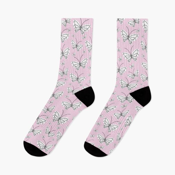 Item preview, Modern Aesthetic White Butterfly Minimalist Pattern Design On A Soft Pastel PinkBackground  designed and sold by Kodexstore.
