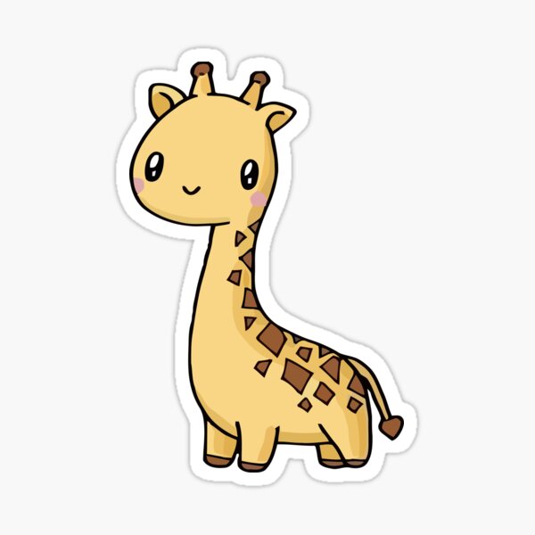"Kawaii Giraffe" Sticker for Sale by MarRodG Redbubble