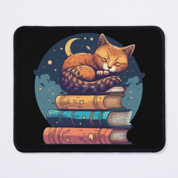 Item preview, Cat chilling on books designed and sold by Bondoboxy.