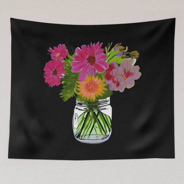 Item preview, Flowers in Mason Jar designed and sold by gramizzia.