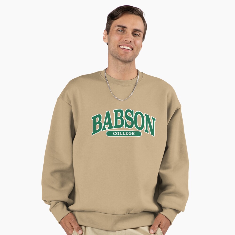 babson serif font curved Pullover Hoodie for Sale by