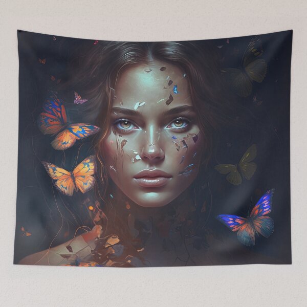 Item preview, Brown Haired Woman in a Butterfly World designed and sold by Juliascutecornr.