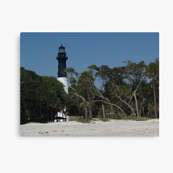 Hunting Island Lighthouse from Beach Canvas Print