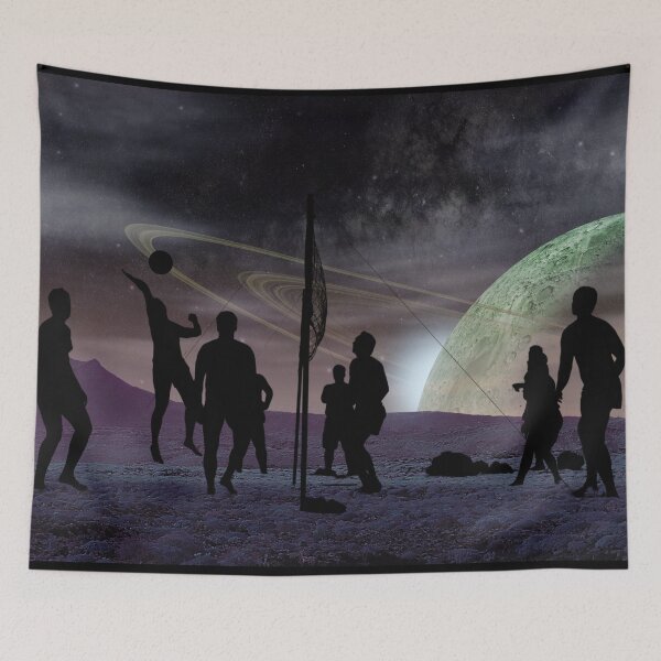 Item preview, Volleyball Game on Saturn's Moon Rhea designed and sold by Caregiverology.