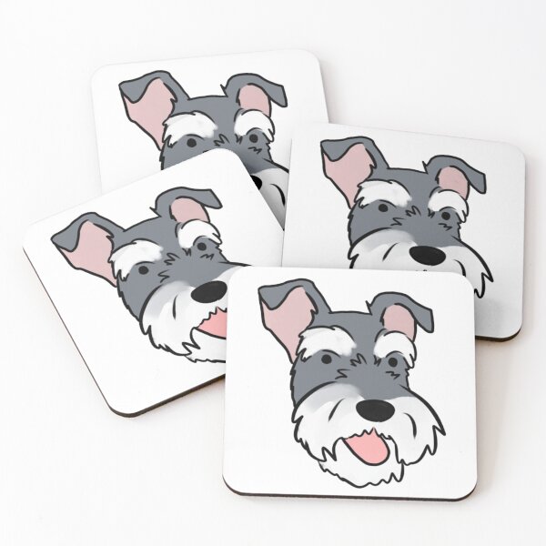 Item preview, miniature schnauzer face illustration designed and sold by Yarafantasyart.