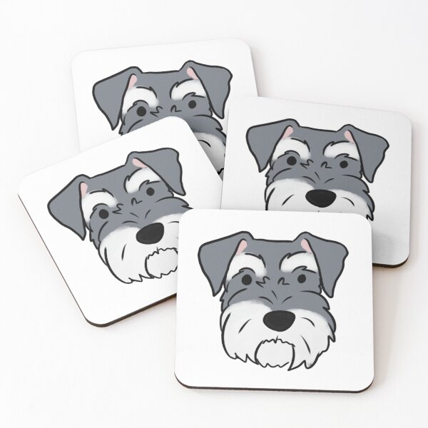 Item preview, miniature schnauzer face illustration designed and sold by Yarafantasyart.