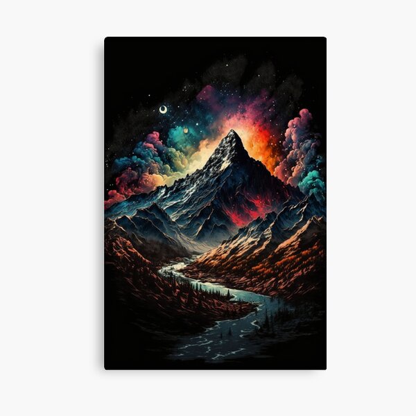 Aperçu de l'œuvre SciFi Mountain - Midjourney créée et vendue par BehindCoffee Co.