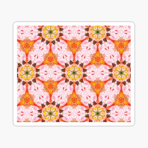 des papillons et des fleurs Sticker