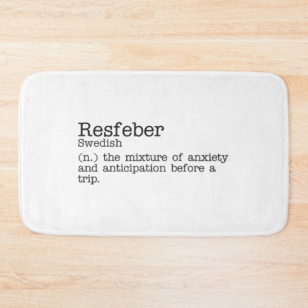Item preview, Resfeber - Beautiful Swedish Word Definition - Typewriter  designed and sold by Zooone.