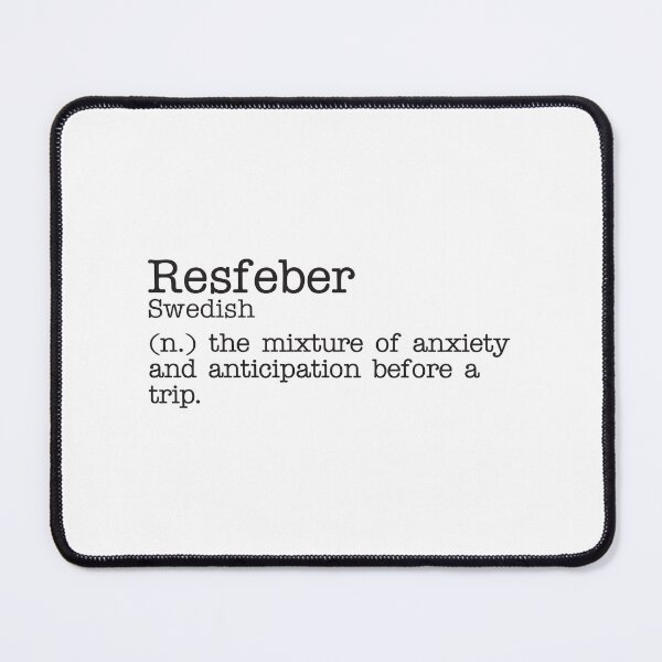 Item preview, Resfeber - Beautiful Swedish Word Definition - Typewriter designed and sold by Zooone.