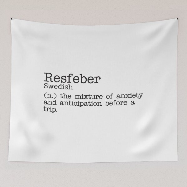 Item preview, Resfeber - Beautiful Swedish Word Definition - Typewriter  designed and sold by Zooone.