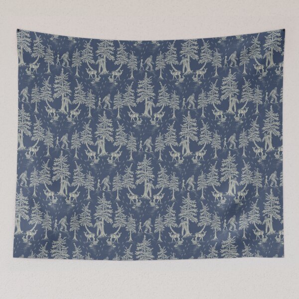 Item preview, Bigfoot & Friends in Dark Blue designed and sold by somecallmebeth.