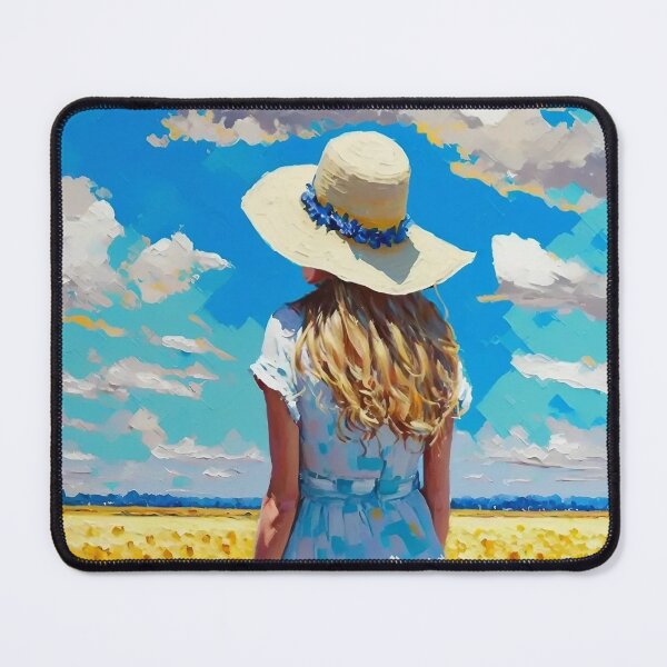 Item preview, Girl In A Sunflower Field - Impressionism designed and sold by Mitch-Angelo.