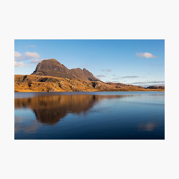 Suilven Reflections on Fionn Loch Photographic Print