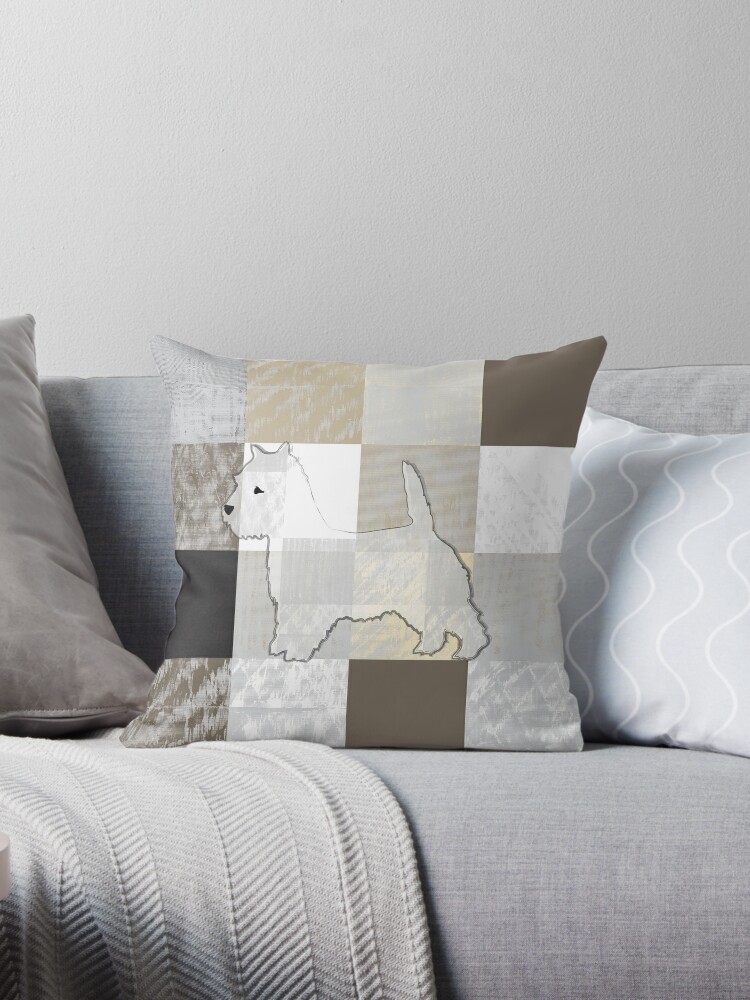 westie throw pillow