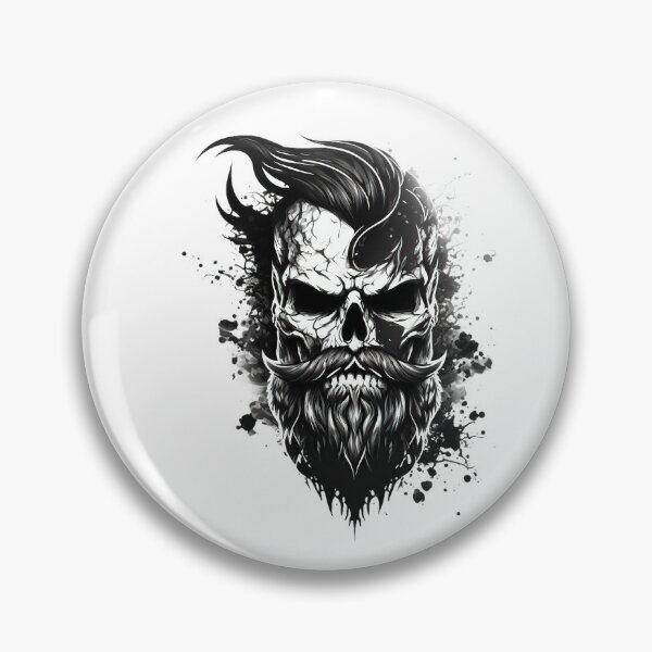 Item preview, SKULL WITH BEARD SPLASH #ogirdor designed and sold by ogirdorgraphics.