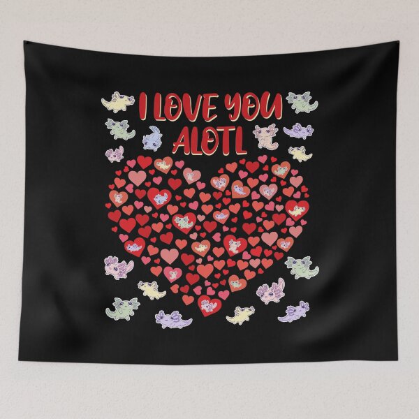 Item preview, Axolotls Heart Love You Alotl Valentine designed and sold by artfulnotebook.