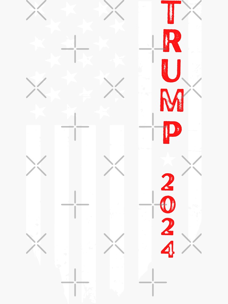 "TRUMP 2024 USA Flag Distressed" Sticker for Sale by hazemali Redbubble