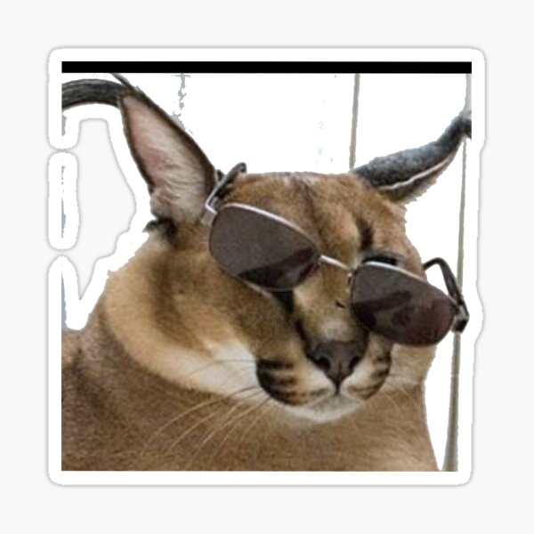 Big Floppa - Caracal meme cat / fat floppa / cursed floppa Greeting Card  for Sale by romanticists