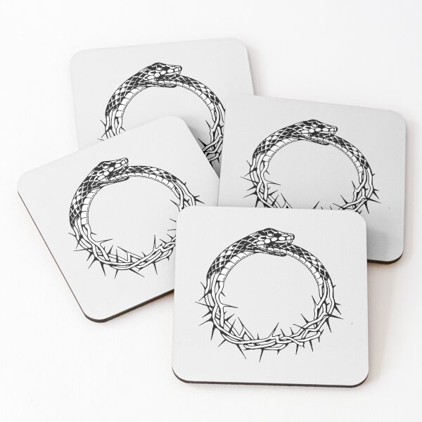 Item preview,  Black and white Deadly Ouroboros Tattoo designed and sold by Cesar Caligula.