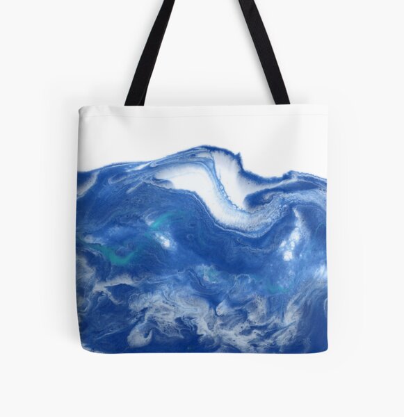 waves All Over Print Tote Bag