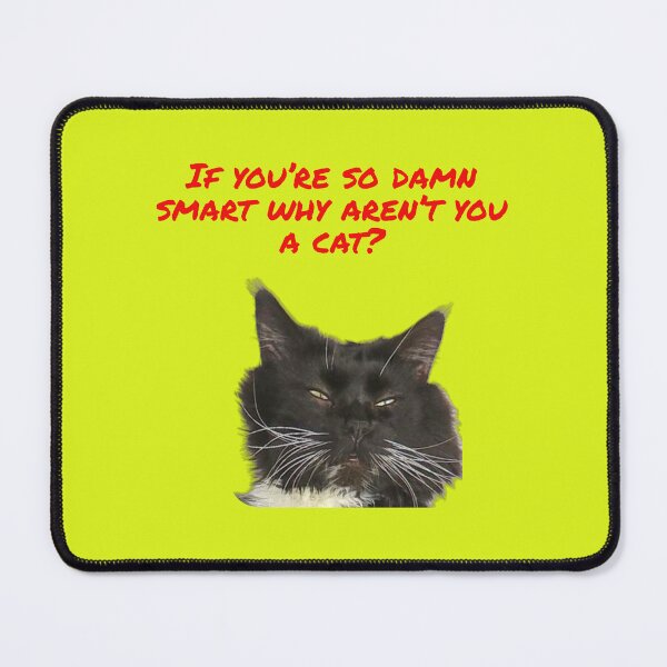 Item preview, If you're so damn smart why aren't you a cat? designed and sold by TechLaughs.