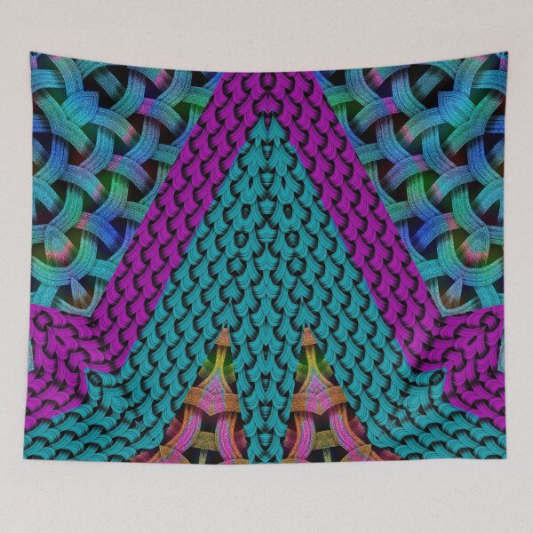 Item preview, EXHILARATING PAINTING BASKET OF COLORFUL WEAVES ABSTRACT GEOMETRIC PATTERNS designed and sold by Ralek.