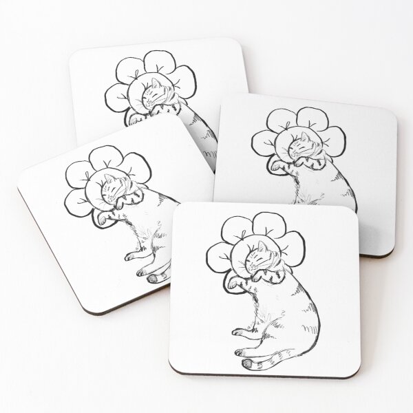 Item preview, Tabby cat with flower pillow designed and sold by HenrietteML.