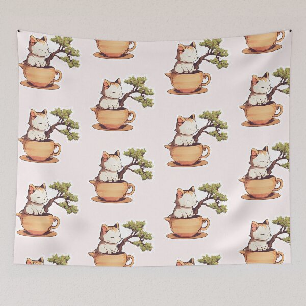 Item preview, Bonsai Tree Tea Cat designed and sold by Black-Glove.