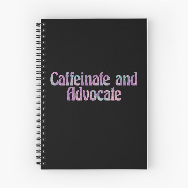 Item preview, Caffeinate and Advocate designed and sold by FunCarStickers.