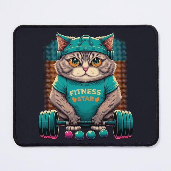 Item preview, Fitness Star Cat designed and sold by Bondoboxy.