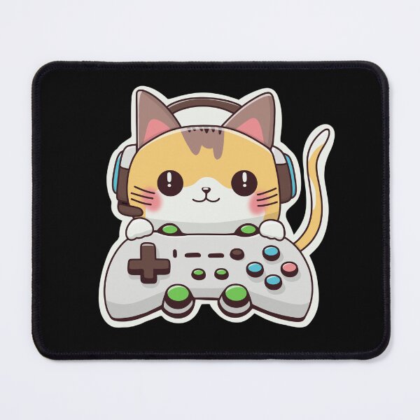 Item preview, Kawaii Gamer Cat designed and sold by sunburstdesigns.