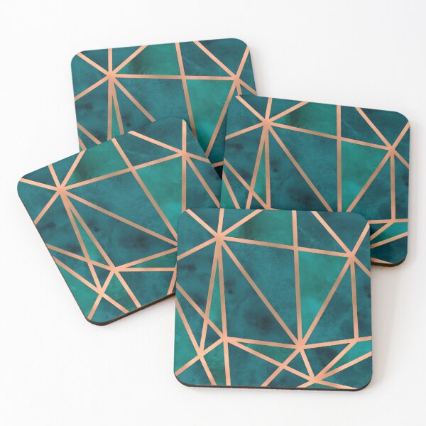 Item preview, Copper and Emerald Geometric Design designed and sold by Blue-Banana.