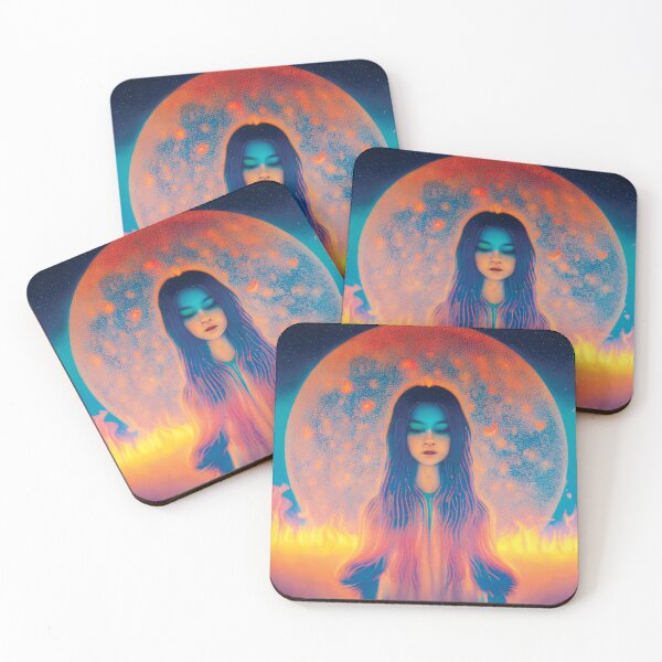 Item preview, cosmic  girl in 4 elements AI designed and sold by SBlagojevic.