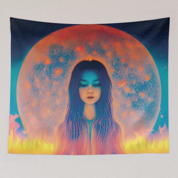 Item preview, cosmic  girl in 4 elements AI designed and sold by SBlagojevic.