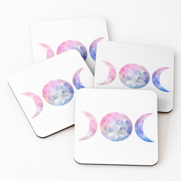 Item preview, Lunas triples rosas y azules - Triple diosa - Hemisferio Norte designed and sold by Annalee Beer.