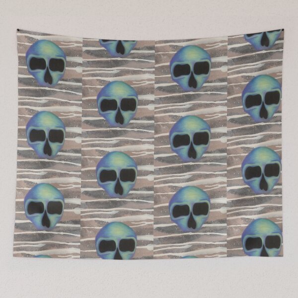 Item preview, Alien Space Skull designed and sold by Bennett Swanson.