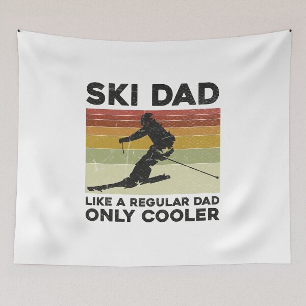 Item preview, ski dad like a regular dad only way cooler skiing dad retro vintage grunge texture, Ski Dad Like A Regular Dad But Cooler Vintage Skiing Skier, ski dad designed and sold by RedArtsDesign.