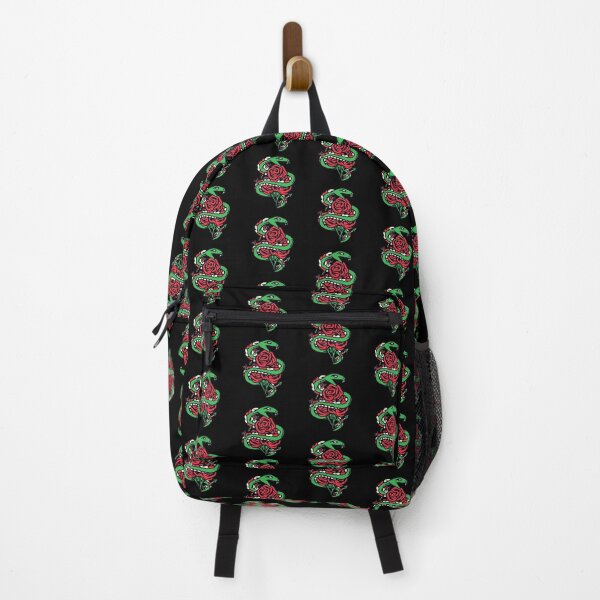 Item preview, Traditional Green Serpent and Red Rose Stabbed with Arrows Tattoo designed and sold by Cesar Caligula.