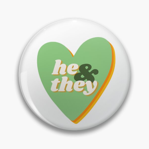 Item preview, He/They Pronoun Hearts designed and sold by emmaxxrose.