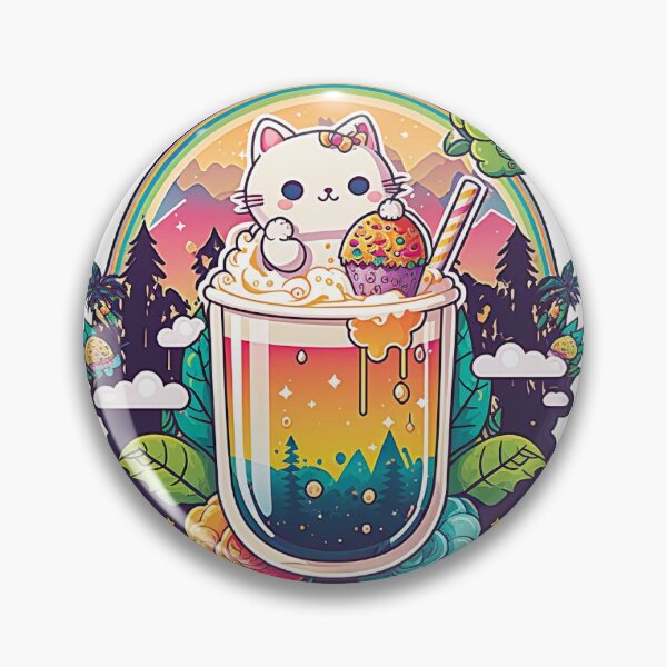 Item preview, Kitty Bathing in Bubble Tea Drink designed and sold by Black-Glove.