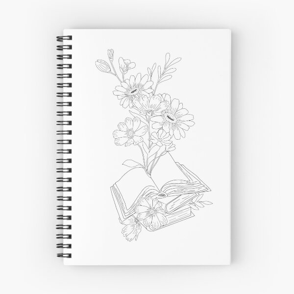 Item preview, Blossom book black and white  designed and sold by kymbohcreates.