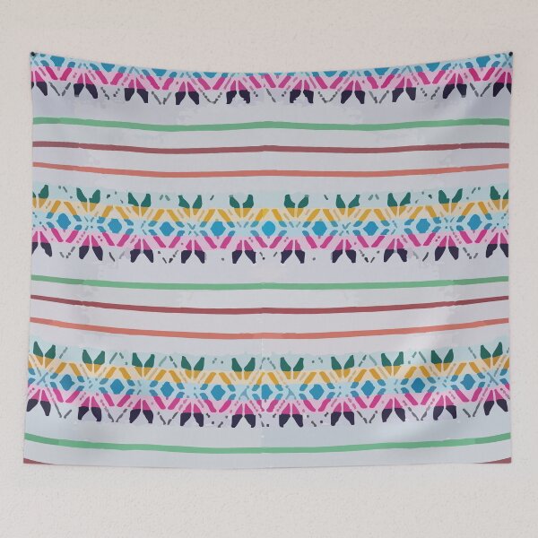 Item preview, Mexican aztec pattern authentic cambaya rebozo serape blanket designed and sold by T-Mex.