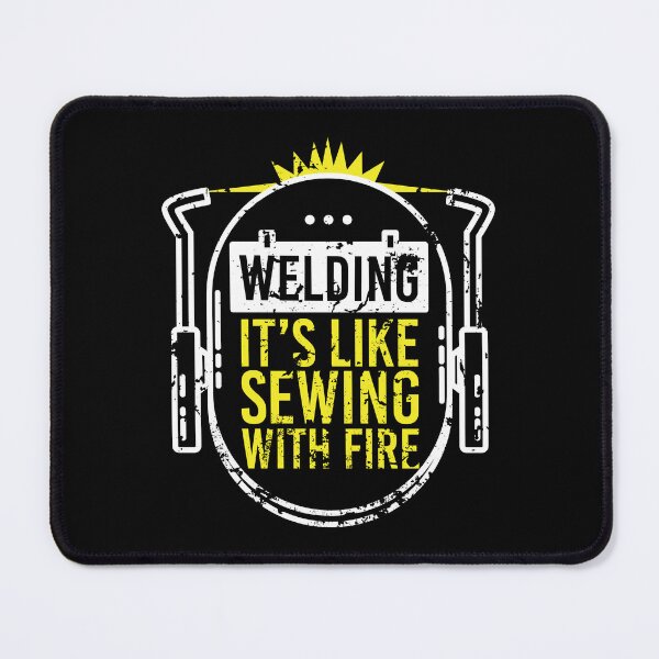 Item preview, Funny Welding Fabricator Welder Worker Sewing with Fire designed and sold by Crush Retro®.