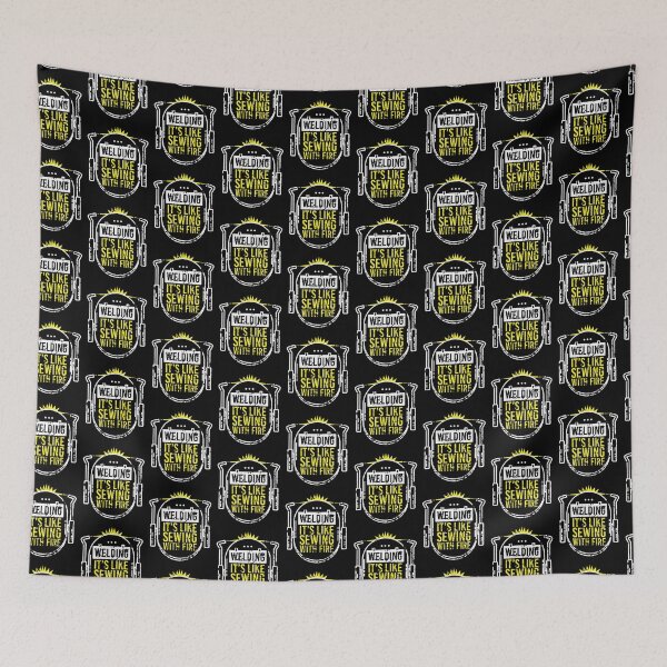 Item preview, Funny Welding Fabricator Welder Worker Sewing with Fire designed and sold by Crush Retro®.