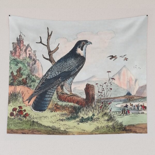 Aperçu de l'œuvre Gravure de faucon antique créée et vendue par louisxvpod.