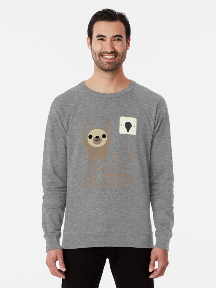 Sloth Poke Emoji Lightweight Sweatshirt By Hippoemo Redbubble
