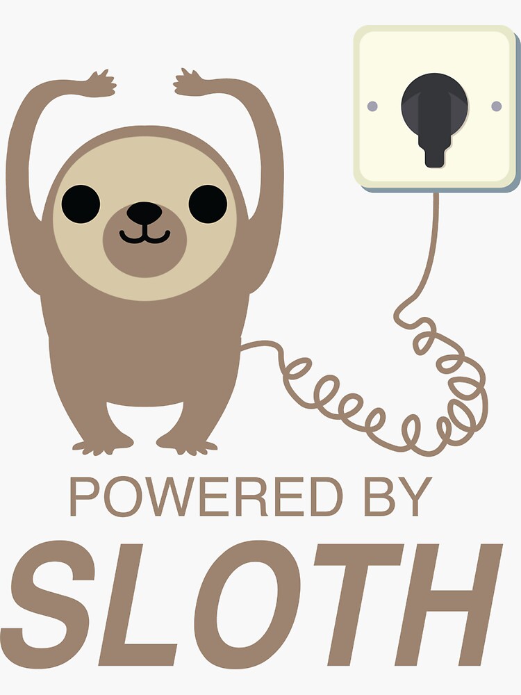 Sloth Poke Stickers Redbubble - roblox poke sloth logo