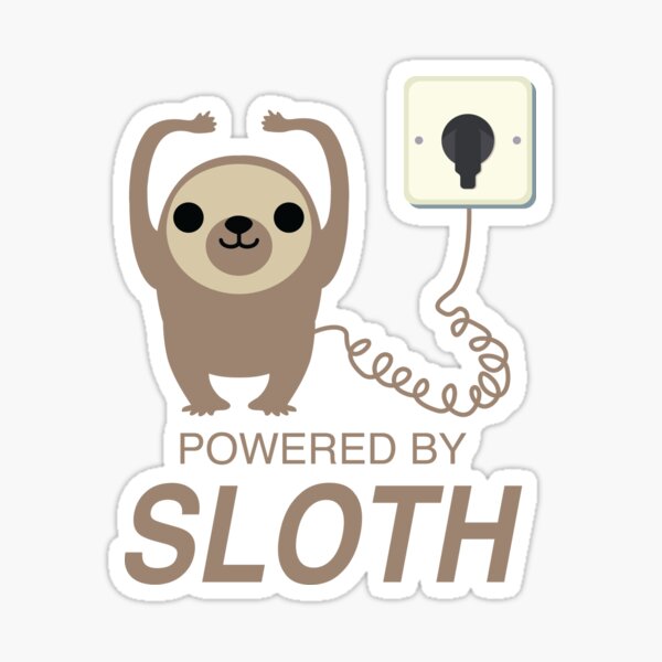 Sloth Poke Stickers Redbubble - sloth roblox poke
