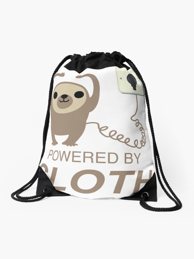 Sloth Poke Emoji Drawstring Bag By Hippoemo Redbubble